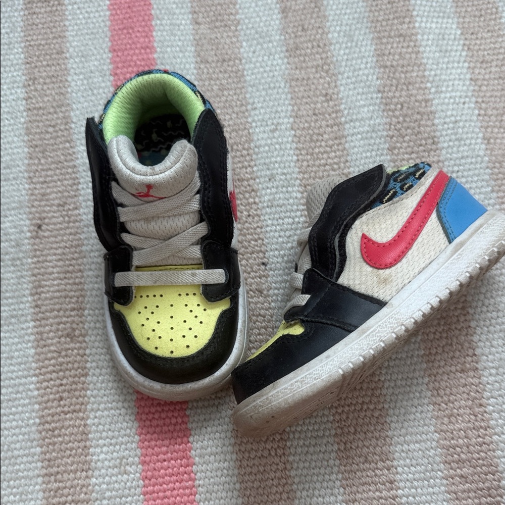 Nike Jordan 1 toddler Multicolor Sneakers with Box